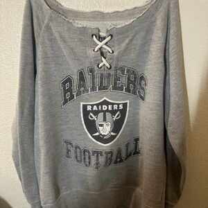 Gray Raiders Lace-Up Teddy women’s sweater